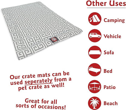 30" Towers Gray Crate Dog Bed Mat By Majestic Pet Products