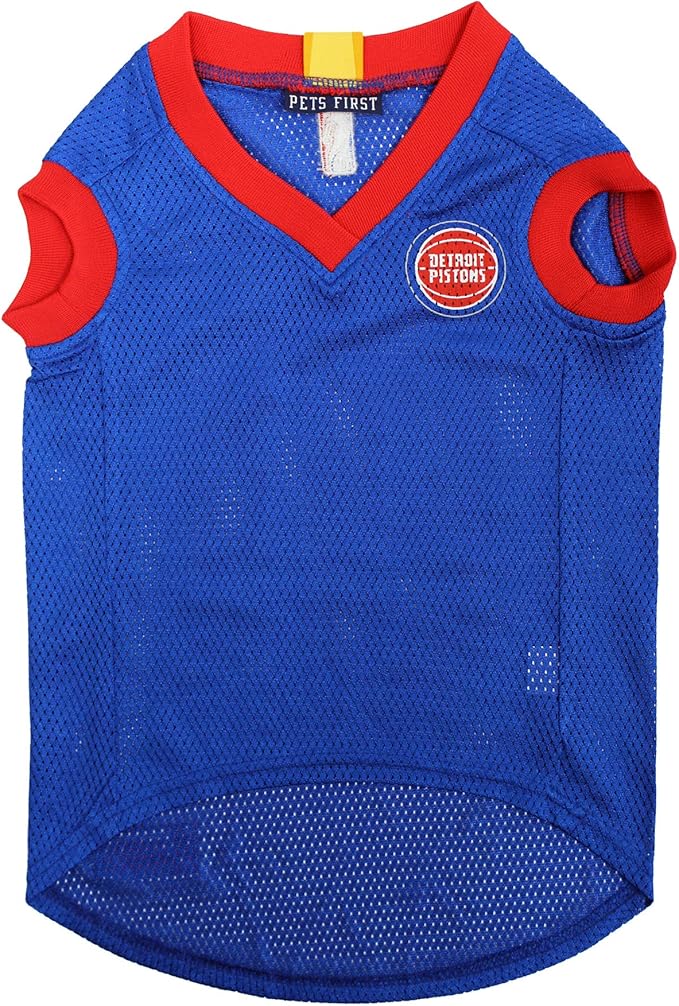Pets First NBA DETROIT PISTONS DOG Jersey, X-Small - Tank Top Basketball Pet Jersey