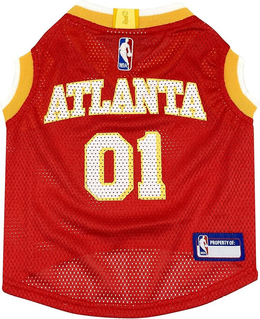 Pets First NBA Atlanta Hawks Dog Jersey, X-Small- Tank Top Basketball Pet Jersey