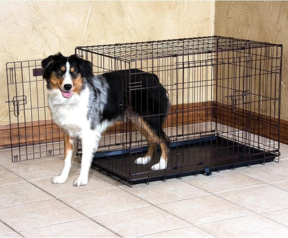 Precision Pet Products Two Door Great Crate Wire Dog Crate, 42 Inch, For Pets 70-90 lbs, With 5-Point Locking System