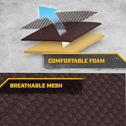CAT Brown & Black Seat Covers for Cars, Trucks, & SUV - Set of (2) MeshFlex Car Seat Cover Front Seat Protectors - Airbag Compatible Seat Covers for SUV Interior Covers & Seat Cover Accessories