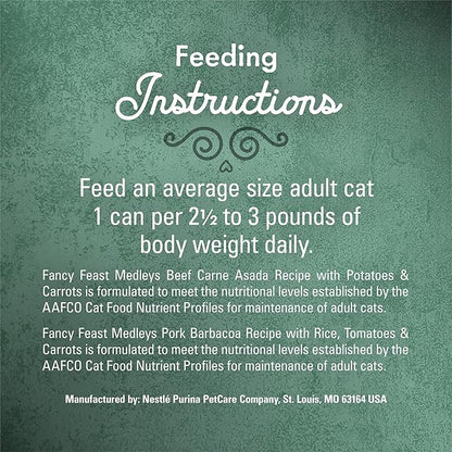 Purina Fancy Feast Medleys Latin America Wet Cat Food Variety Pack - (Pack of 2) 12 ct. Cans