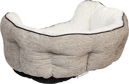 MidWest Homes for Pets QuietTime Deluxe Tulip Nesting Pet Bed, Russet/Tan, Small