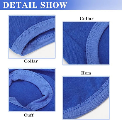 Stylish Cotton Dog Shirt with Print, Soft & Breathable, All-Season Comfort, Fits Most Breeds - Perfect Pet Apparel for Small, Medium, Large Dogs.Blue&xs