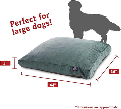 Majestic Pet Villa Rectangle Dog Bed Washable – Non Slip Comfy Pet Bed – Crate Bed with Removable Washable Cover – Kennel Bed for Sleeping, Polyester Fiber, Large, Azure