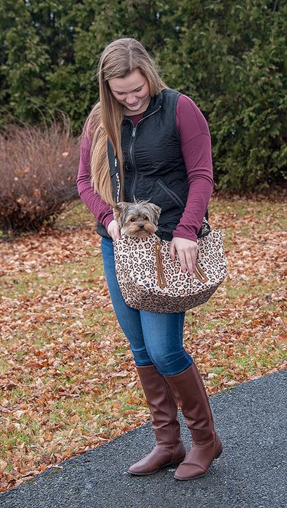 Pet Gear Tote/Sling Carrier for Cats/Dogs, Storage Pocket, Removable Washable Liner, Zippered Top and Mesh Windows, Jaguar, Sling