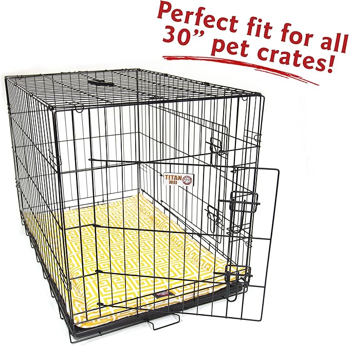 30" Towers Citrus Yellow Crate Dog Bed Mat By Majestic Pet Products