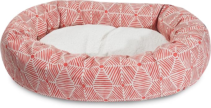 Majestic Pet 32" Charlie Salmon Sherpa Bagel Bed