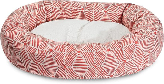 Majestic Pet 32" Charlie Salmon Sherpa Bagel Bed