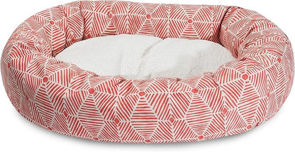 Majestic Pet 24" Charlie Salmon Sherpa Bagel Bed