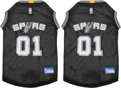 NBA SAN Antonio Spurs Dog Jersey, Large - Tank Top Basketball Pet Jersey (Pack of 2)
