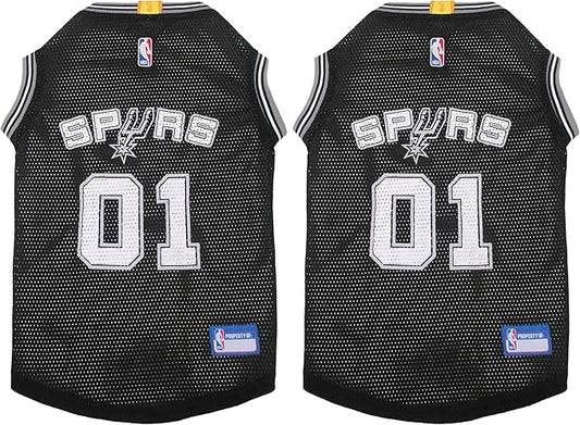 NBA SAN Antonio Spurs Dog Jersey, Large - Tank Top Basketball Pet Jersey (Pack of 2)
