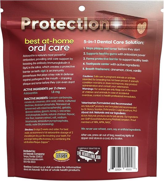 Ark Naturals Protection Plus Brushless Toothpaste for Small Breeds, 12 oz Bag, Dog Dental Chew with Toothpaste Center, Prevent Plaque & Tartar, Freshen Breath