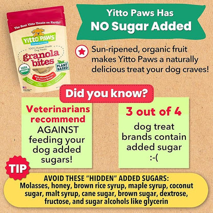 Organic Dog Treats – Crunchy, Strawberry & Peanut Butter Training Dog Biscuits – Vegan, Human-Grade, No Sugar Added – Healthy, All Natural – Made in USA, (8 oz)