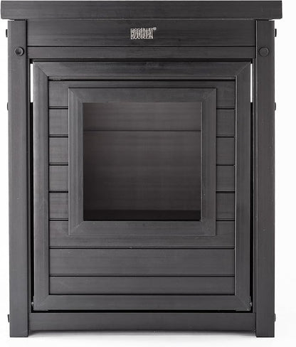 New Age Pet ECOFLEX Litter Loo Moisture and Odor Resistant Enclosure & End Table, No‑Tools Assembly, 10 Year Warranty, Espresso Black, Standard