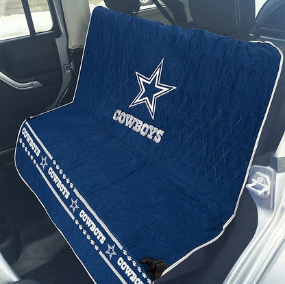 Pets First NFL CAR SEAT COVER - DALLAS COWBOYS Waterproof, Non-slip BEST Football LICENSED PET SEAT cover for DOGS & CATS,55 x 50 Inches