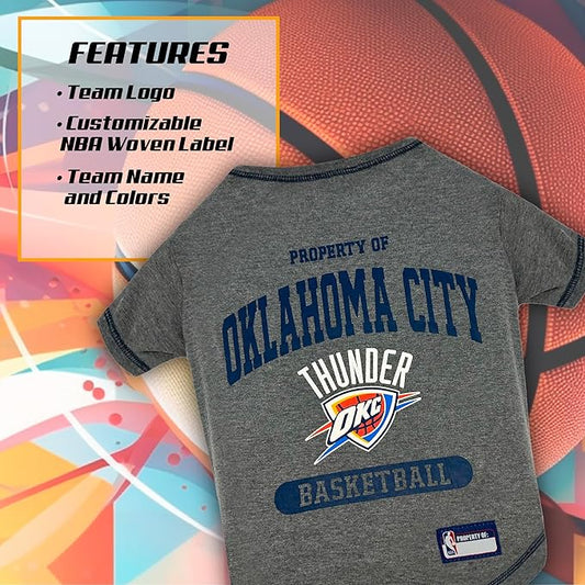 Pets First NBA Licensed Hoodies & T-shirt for Dogs & Cats, Oklahoma City Thunder, X-Small