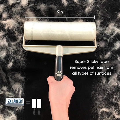 Supersize Extra Sticky, Adhesive Lint Roller Refill, Pet Cat & Dog Hair Remover for Clothes and Furniture, 60 Sheet ct (Pack of 6)