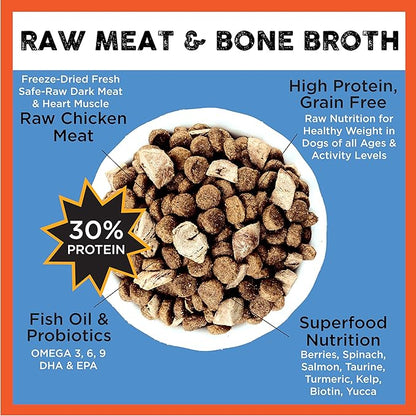Nature's Diet Raw Mix Kibble with Freeze-Dried Chicken, Superfoods and Probiotics