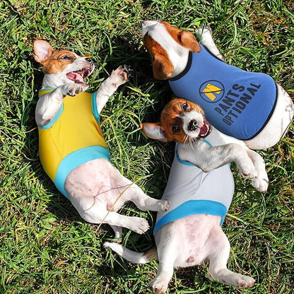 Saintrygo 8 Pieces Dog Shirts Pet Printed Clothes with Funny Letters Summer Pet T Shirts Cool Puppy Breathable Dog Outfit Soft Sweatshirt Cats(Vivid Pattern,Small)