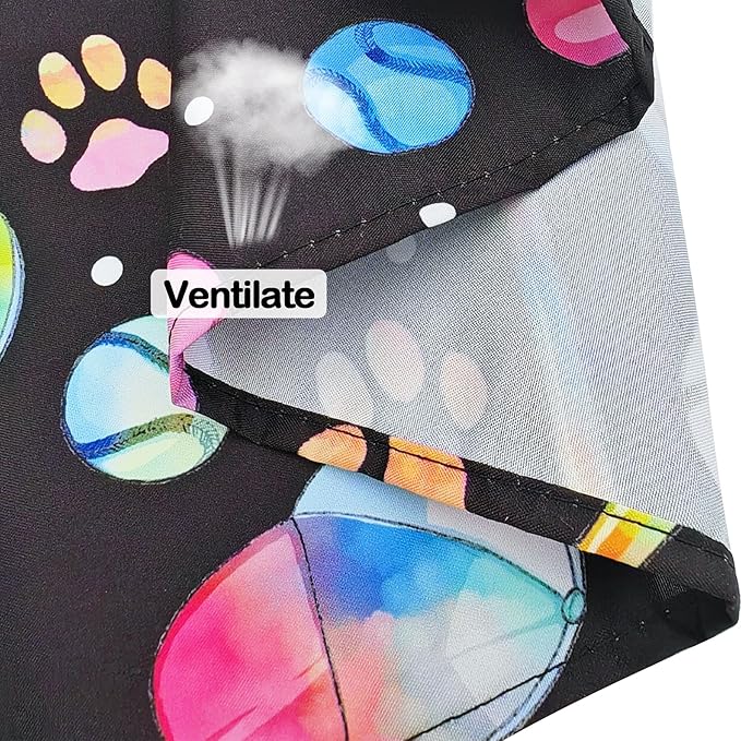 7 PCS Baseball Dog Bandanas for Small Dogs Stitching Edge Dog Bandana for Puppy Doggy Print One Side Scarves Game Day Grooming S
