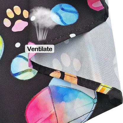 7 PCS Baseball Dog Bandanas for Small Dogs Stitching Edge Dog Bandana for Puppy Doggy Print One Side Scarves Game Day Grooming S