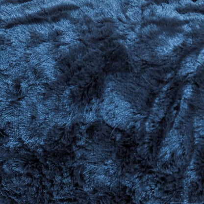 Best Friends by Sheri The Original Calming Donut Dog Bed for Small Dogs up to 25 lbs, Lux Faux Fur, Navy Blue, 23" x 23"