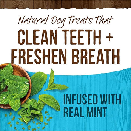 Merrick Fresh Kisses Dog Dental Chews Infused With Real Mint for Medium-Sized Dogs, Grain-Free Pet Treats, 23.0 oz. Box