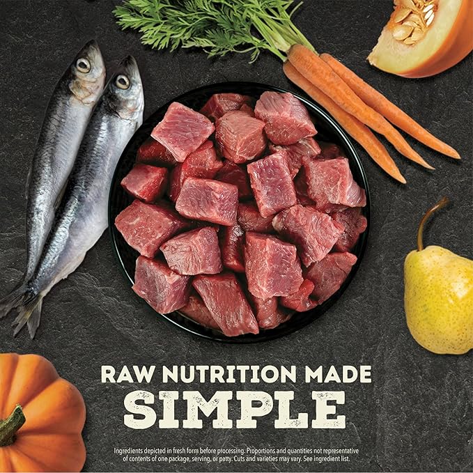 ACANA Grain-Free High Protein Freeze Dried Dog Food & Topper Ranch-Raised Beef Recipe Patties 14oz Bag