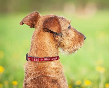 Pets First NBA PET Collar HOUSTON ROCKETS Dog Collar, Size Medium Basketball Team Collar for Dogs & Cats. A Shiny & Colorful Dog & Cat Collar Licensed by the NBA