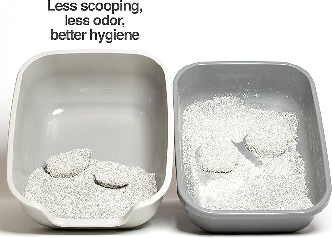 PetFusion Cat Litter Box Large (The BetterBox - Set of 2). Non-Stick Coating for Easier Cleaning and Superior Hygiene. Made of Stronger ABS Plastic