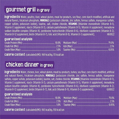 Friskies Purina Gravy Wet Cat Food Variety Pack, Meaty Bits - 5.5 oz. Cans (Pack of 48)