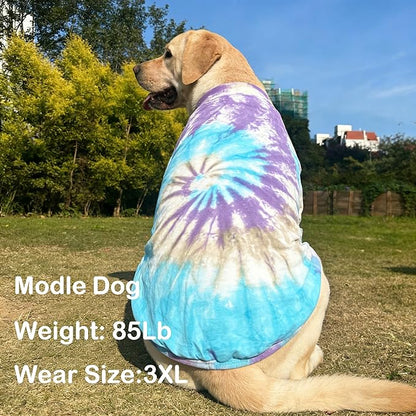 Dog Cotton Colorful Purple Yellow T-Shirts Soft and Stretchy Dog Shirt Pajamas Pets Clothes for Medium Dogs(Medium Purple)