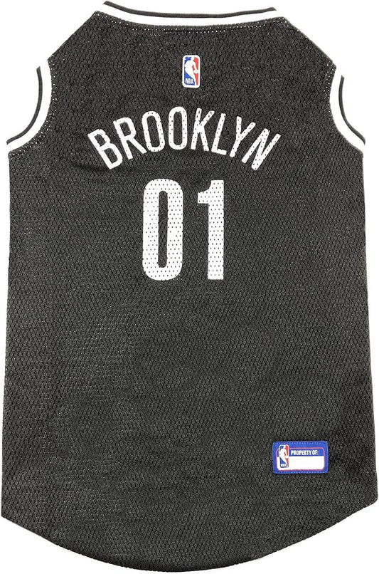 NBA PET Jersey Brooklyn NETS Basketball Dog Jersey, X-Large. Best Licensed Basketball Jersey for The Real Four-Legged Fan!