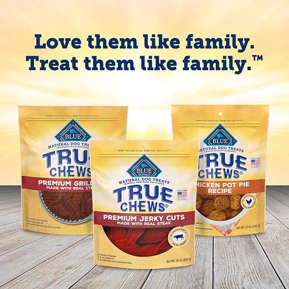 Blue Buffalo True Chews Premium Jerky Cuts Dog Treats, Made in The USA with Natural Ingredients, Beef, 30-oz Bag