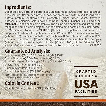 Merrick Premium Grain Free Dry Adult Dog Food, Wholesome And Natural Kibble, Real Texas Beef And Sweet Potato - 22.0 lb. Bag