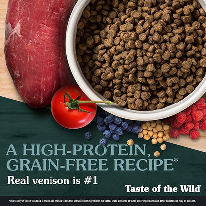 Taste of the Wild Grain Free High Protein Real Meat Recipe Appalachian Valley Premium Dry Dog Food,Venison,5 pounds