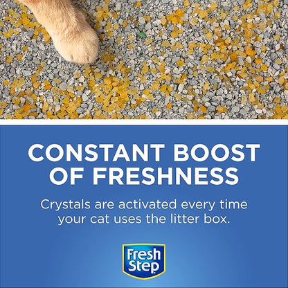 Fresh Step Cat Litter Crystals Deodorizer, Non Toxic Odor Neutralizing Crystals for Litter Boxes That Help Control Smells and Keep Home Areas Fresh, Summer Breeze Scent, 15 Ounce - 6 Pack