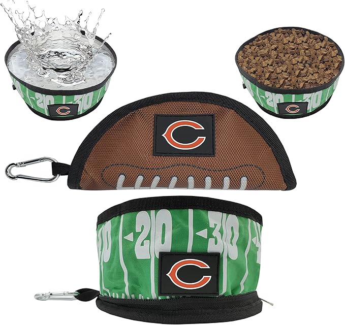 Pets First NFL Collapsible Pet Bowl