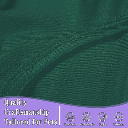2 Pack Solid Color Dog Shirts – Lightweight, Breathable Pet T-Shirts, Durable Stretchy Clothes for Small to Large Dogs, Ideal for Everyday Wear & Holidays.Green Purple X-Large