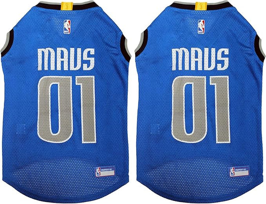 NBA Dallas Mavericks Dog Jersey, Medium - Tank Top Basketball Pet Jersey (Pack of 2)
