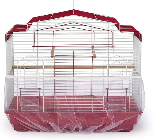 Prevue Pet Products 821W Mesh Bird Seed Catcher, White, Medium/8"