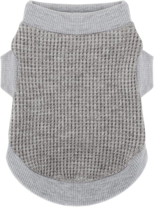 Cozy and Functional Dog Shirts for Small Puppies: Stretchable Gray Attire with Easy-On Design, Ideal for Chihuahuas and Yorkies - Enhance Comfort and Playfulness on Chill Days X-Large