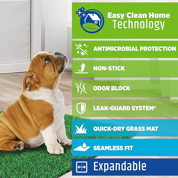 Four Paws Wee-Wee Premium Patch Indoor and Outdoor Pet Potty for Dogs l Dog Potty Training l Artificial Grass l Wee-Wee Patch (Pack of 3)
