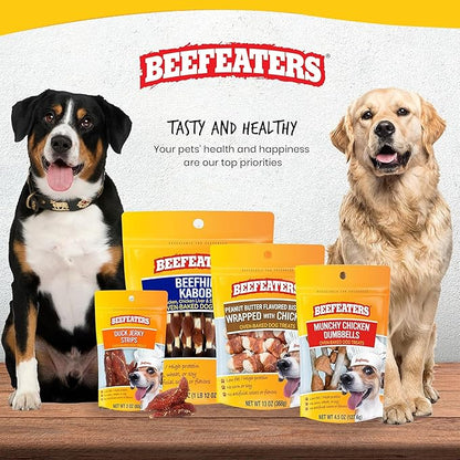 Beefeaters Triple Flavor Beefhide Kabobs 28oz, Dog Treats with Real Chicken, Liver & Sweet Potato – Long-Lasting Dog Kabob Treats for Chewing, Dental Support*, Flavor-Packed Treats - Training Rewards