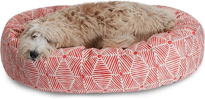 Majestic Pet 32" Charlie Salmon Sherpa Bagel Bed