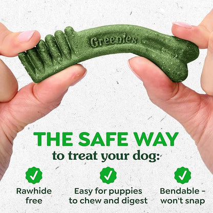 Greenies Dental Treats for Dogs, Veterinarian-Recommended Natural Puppy Treats Regular Size, 6 oz. Pack, 6 Count