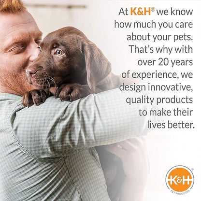 K&H Pet Products Lectro-Kennel Heated Outdoor Dog Pad, Durable Rigid ABS Plastic Waterproof Heated Pad for Dog & Cat Houses Outdoor, Washable Cover, Safety Listed - Small 18.5 X 12.5in Black 40W