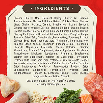 Stella & Chewy's SuperBlends Raw Coated Wholesome Grains Puppy Cage-Free Chicken & Wild-Caught Salmon Recipe with Superfoods, 21 lb. Bag