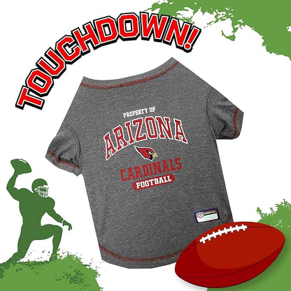 NFL Arizona Cardinals Dog T-Shirt for Pets, Size X-Large. Officially Licensed Pet Shirt with Team Logo, Soft Stretchable Comfort Fit Apparel for Dogs & Cats